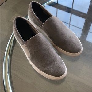 Grey Suede Slip-On Shoes Banana Republic